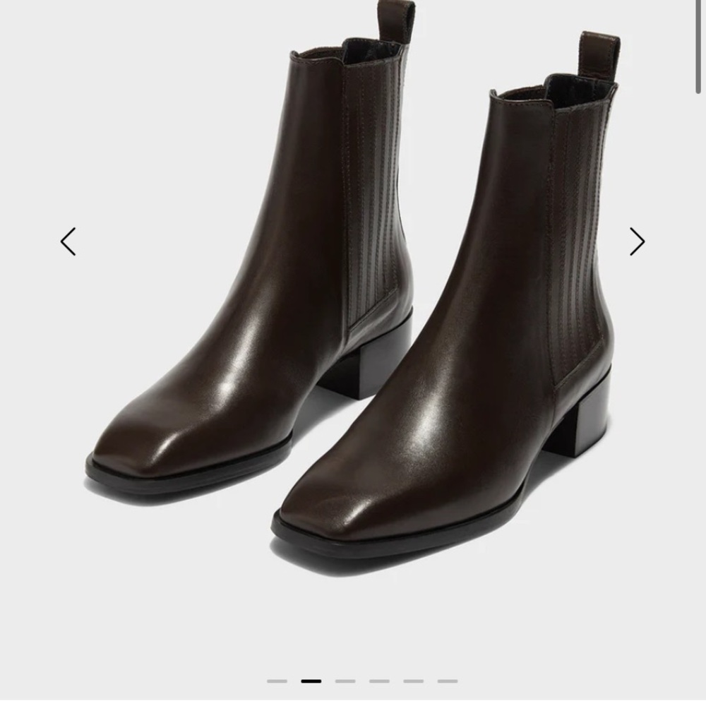 AEYDE NEIL LEATHER ANKLE BOOT MOKA CALF